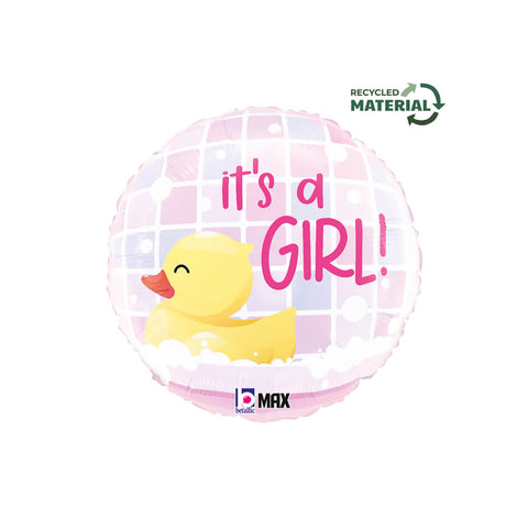 Heliumballong Baby It's a girl Duckie