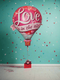 Luftballong "Love is in the air" med gosedjur