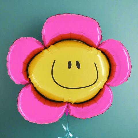 Singelballong Smileyblomma - Ballongbud.seSingelballong