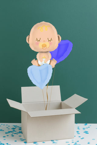 Bukett i låda- Baby blue- Hela Sverige