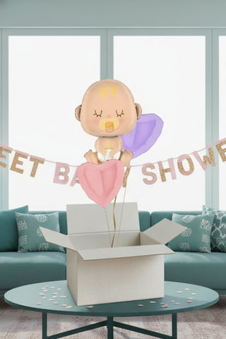 Bukett i låda- Baby pink- Hela Sverige