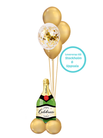 Heliumbukett -Champagne Guld