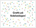 Hälsningskort Grattis Strössel - Ballongbud.se