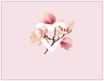 Hälsningskort Magnoliahjärta - Ballongbud.seHälsningskort