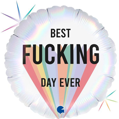 Heliumballong Best F*cking Day Ever - Ballongbud.seByggare