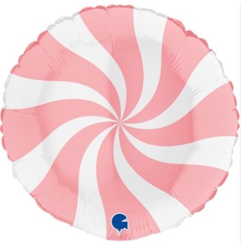 Heliumballong candy light Pink white - Ballongbud.seByggare