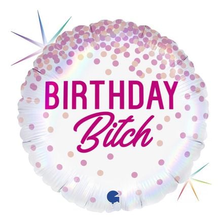 Heliumballong Happy Birthday Bitch - Ballongbud.seByggare