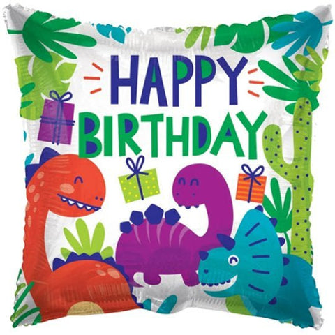 Heliumballong Happy Birthday Dino - Ballongbud.seByggare