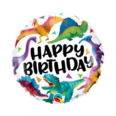 Heliumballong Happy Birthday Dino - Ballongbud.seByggare