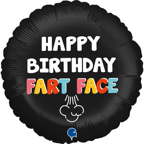 Heliumballong Happy Birthday Fart Face - Ballongbud.seByggare