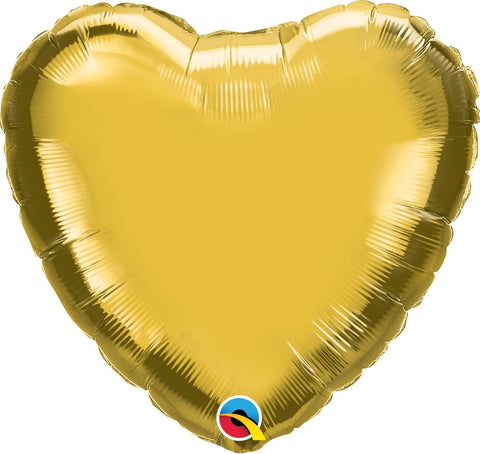 Heliumballong Hjärta Guld - Ballongbud.seByggare