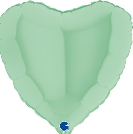 Heliumballong Hjärta Pastell Grön - Ballongbud.seByggare