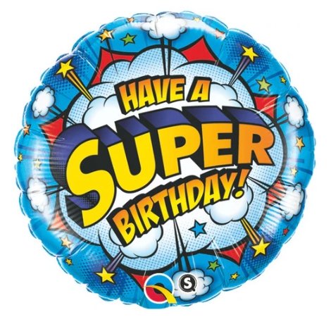 Heliumballong Super bday - Ballongbud.seByggare