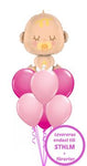 Heliumbukett Baby Rosa - Ballongbud.seHeliumbukett