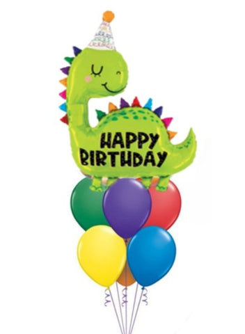 Heliumbukett Dino Happy Birthday - Ballongbud.se