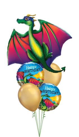 Heliumbukett - Happy Birthday Drake - Ballongbud.seHeliumbukett