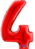 Red siffra Enkelsiffra - Ballongbud.seSingelballong