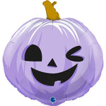 Singelballong- Halloweenpumpa ljuslila - Ballongbud.seSingelballong