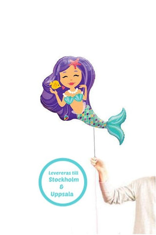 Singelballong Mermaid - Ballongbud.seSingelballong
